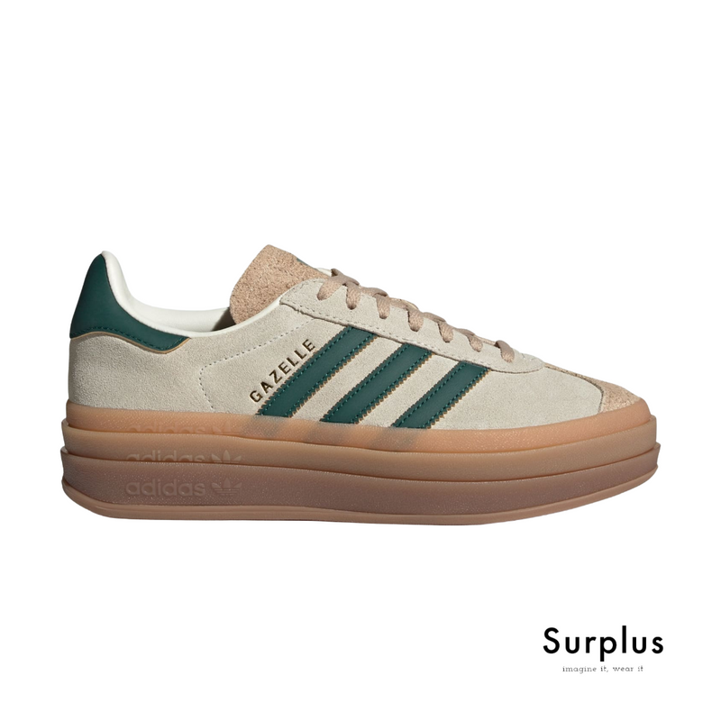 Adidas Gazelle Bold Cream White /Collegiate Green Beige Gum