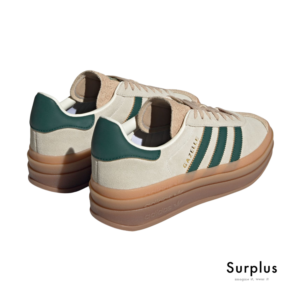 Adidas Gazelle Bold Cream White /Collegiate Green Beige Gum