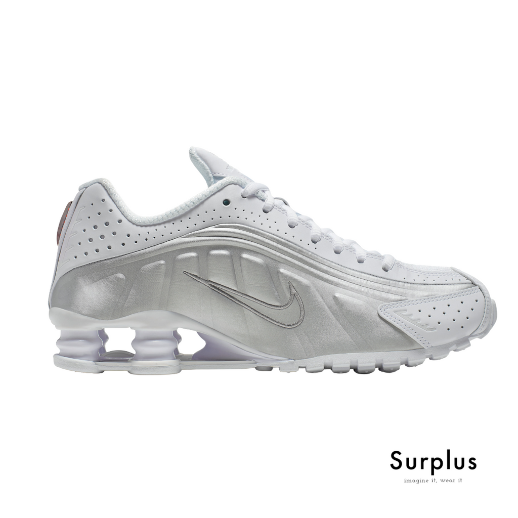 Nike Shox R4 White /Metallic Silver