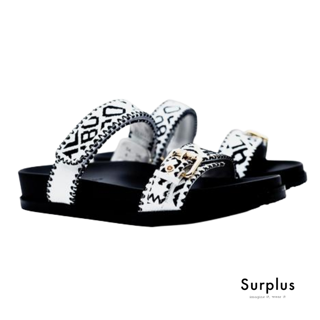 Culture Mule Sandals Black & White