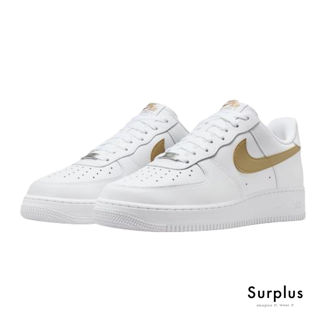 Nike Airforce 1 '07 White "Gold /Brown Swoosh"