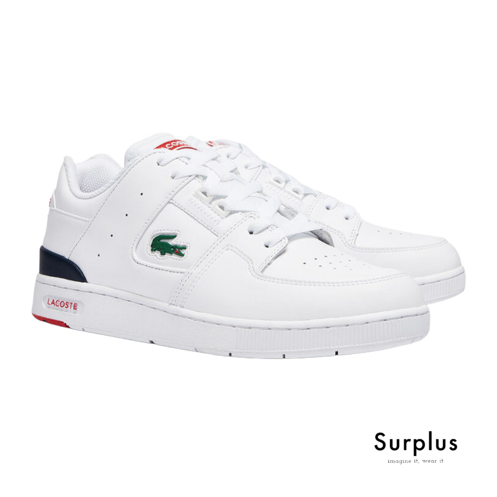 Lacoste Court Cage Leather White/Navy/Red