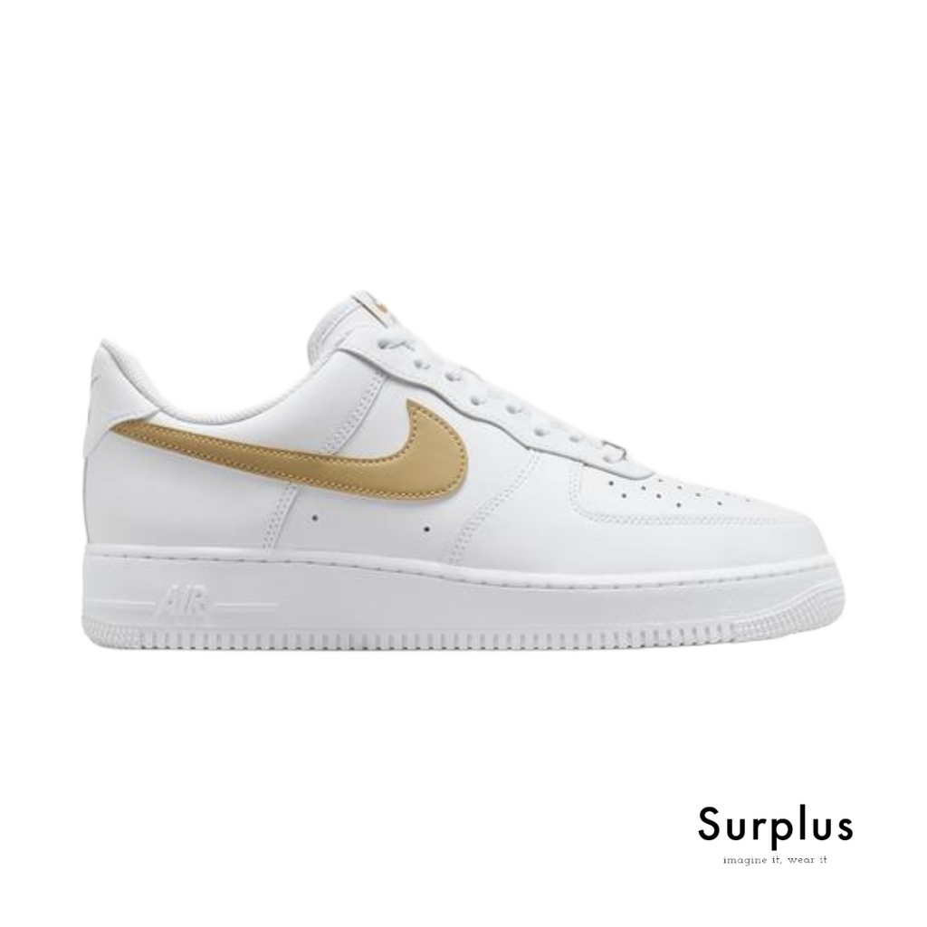 Nike Airforce 1 '07 White "Gold /Brown Swoosh"