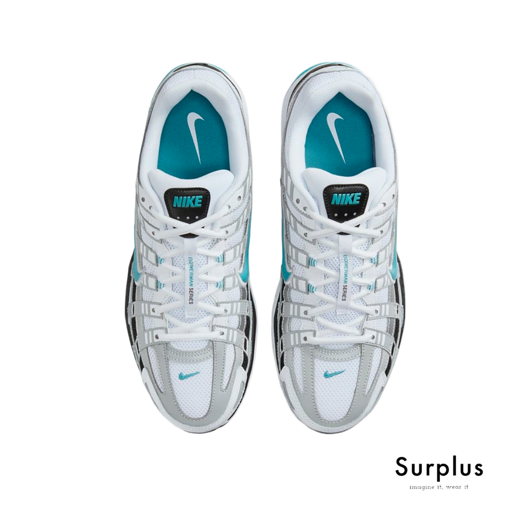 Nike P-6000 White /Metallic Silver/ Black/Dusty Cactus
