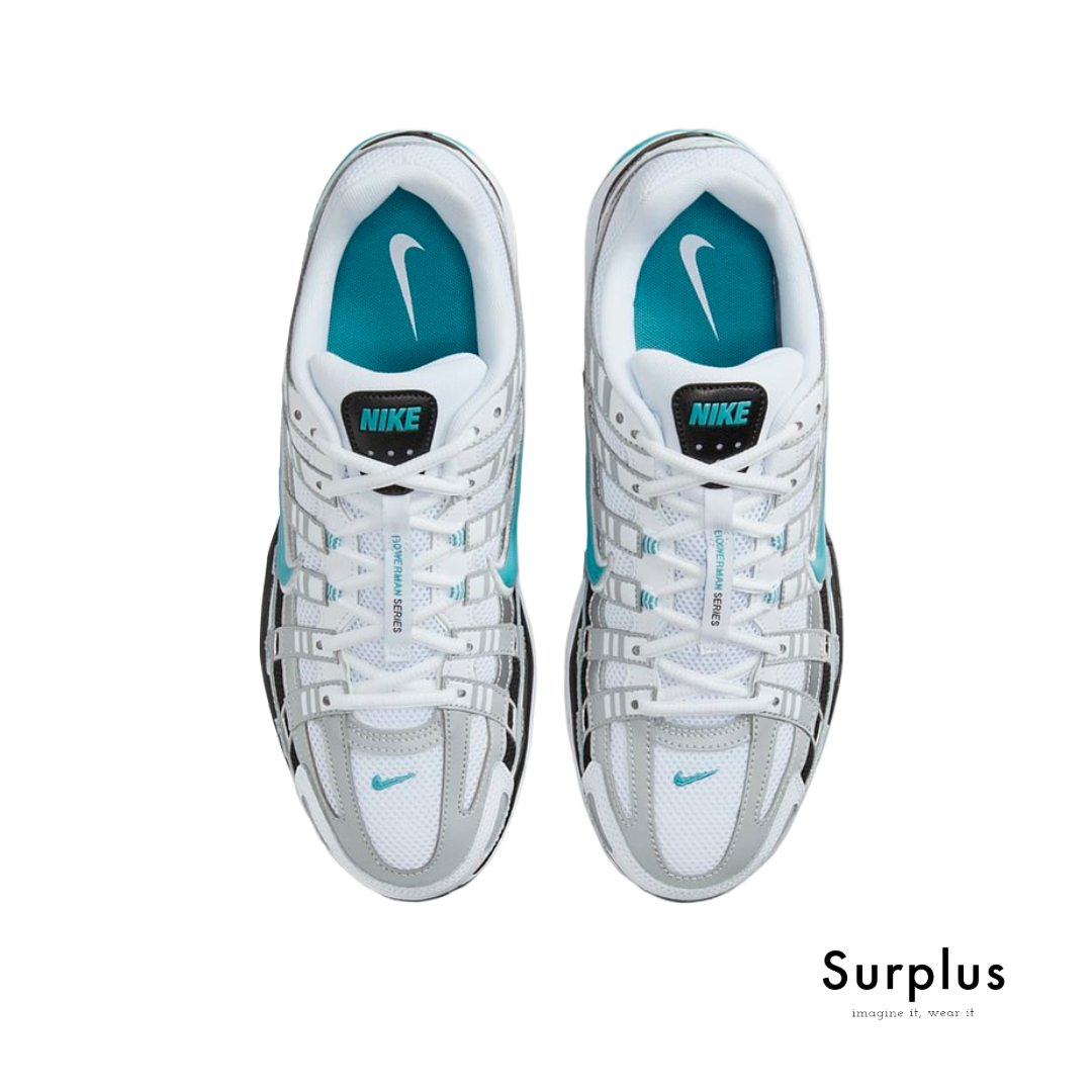 Nike P-6000 White /Metallic Silver/ Black/Dusty Cactus