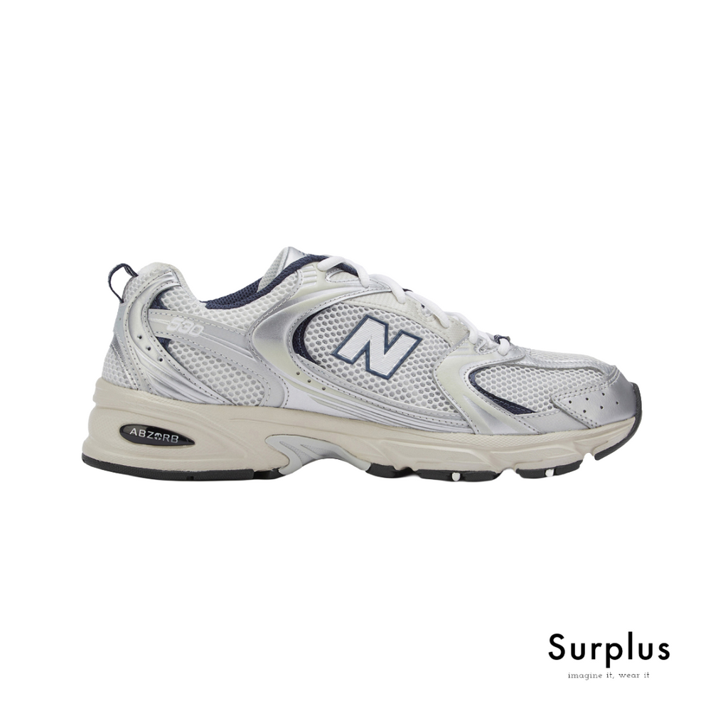 New Balance 530 White & Metallic Blue