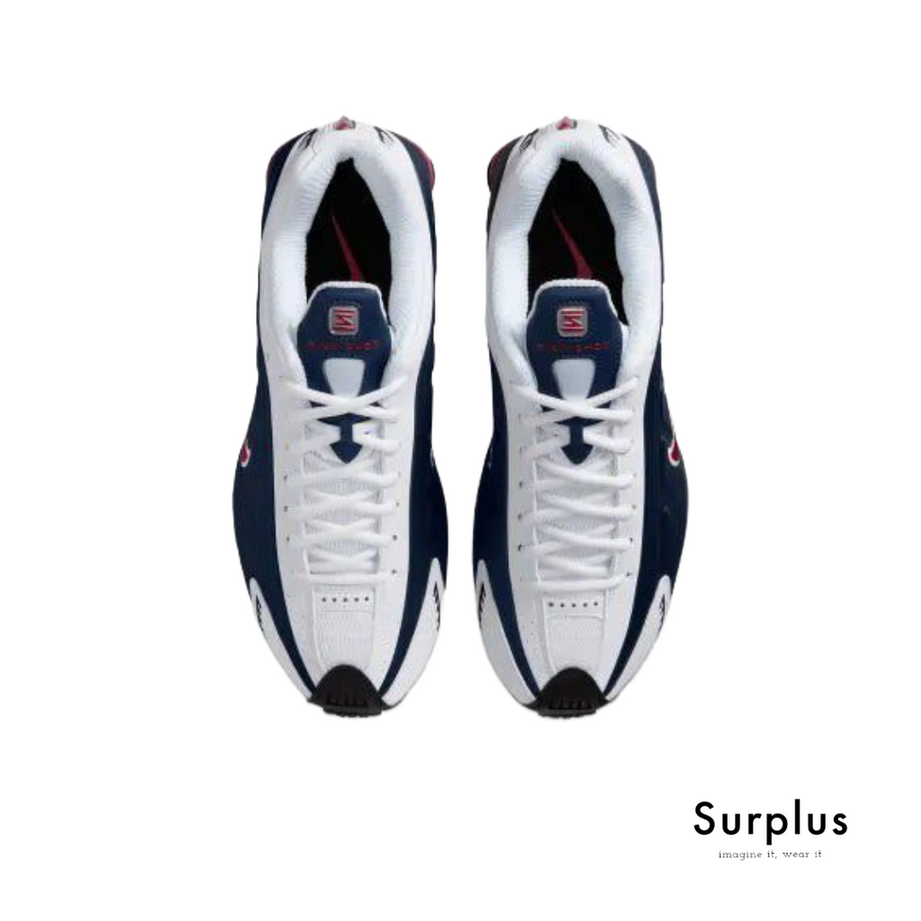 Nike Shox R4 White/ Midnight Navy/ GymRed /Metallic Silver