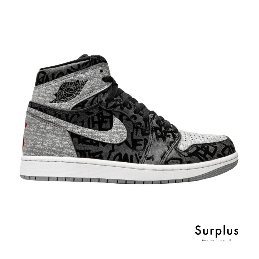 Nike Air Jordan 1 Retro High OG Rebellionaire Gray/Black/Graffiti