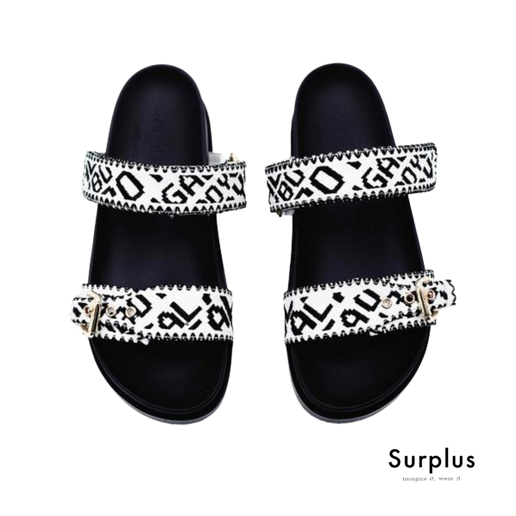 Culture Mule Sandals Black & White