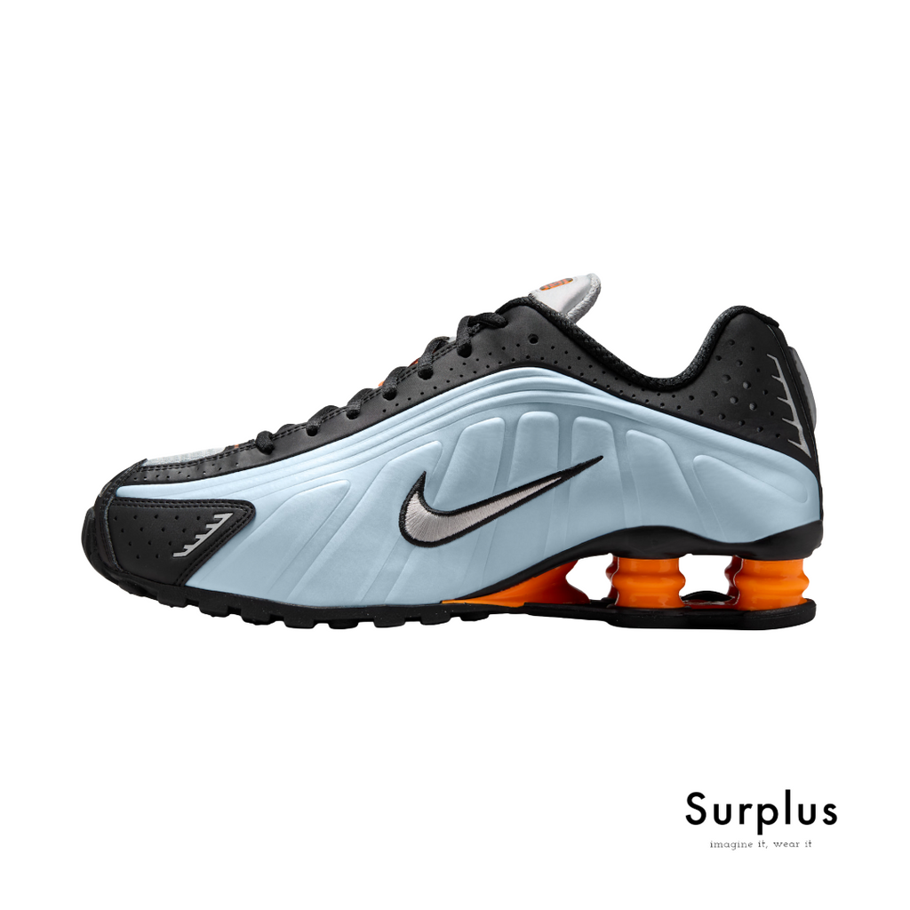 Nike Shox R4 Blue Tint /Metallic Silver/Total Orange