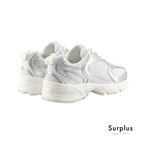 New Balance 530 White & Metallic Silver