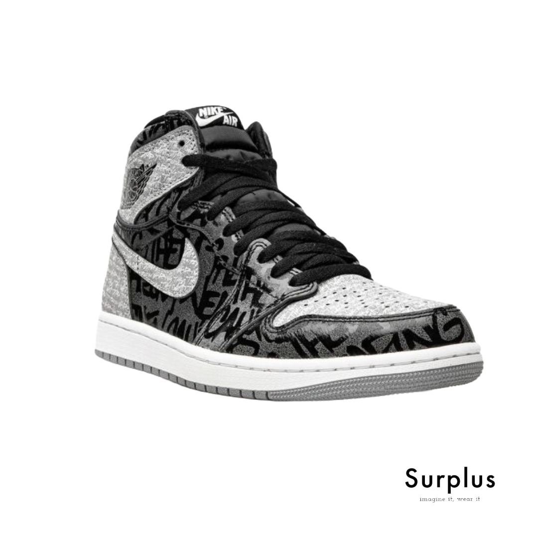 Nike Air Jordan 1 Retro High OG Rebellionaire Gray/Black/Graffiti