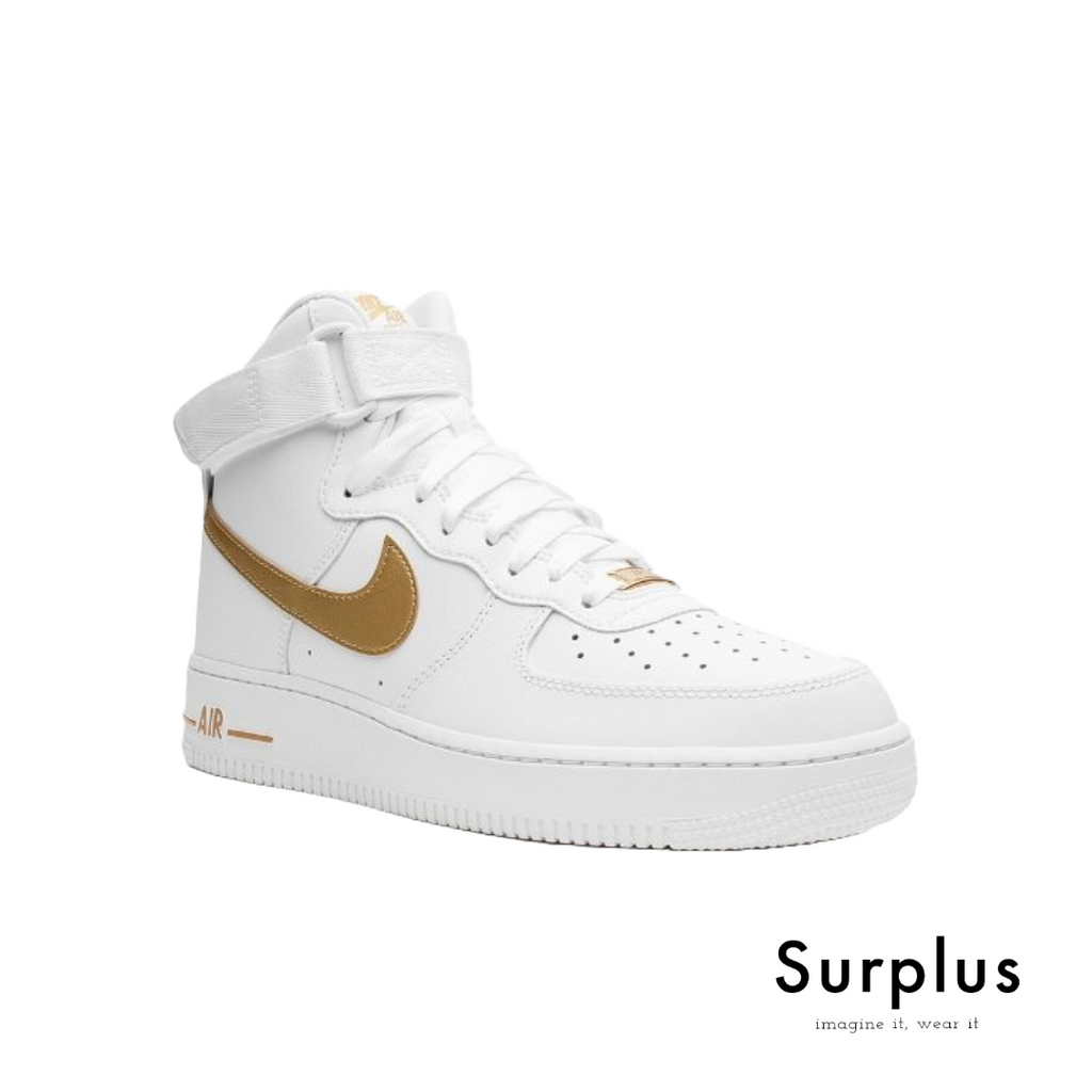 Nike Airforce 1 '07 High (White/Metallic Gold)
