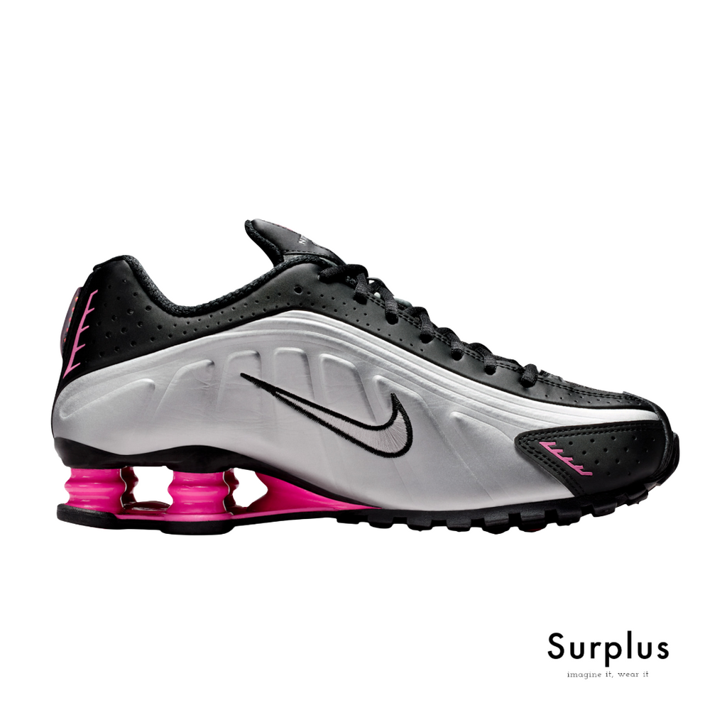 Nike Shox R4 Black/ Metallic Silver/Pink
