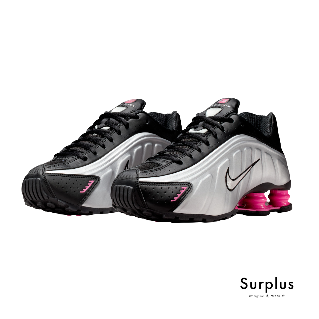 Nike Shox R4 Black/ Metallic Silver/Pink