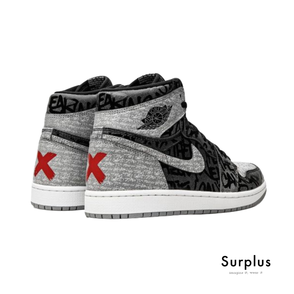 Nike Air Jordan 1 Retro High OG Rebellionaire Gray/Black/Graffiti