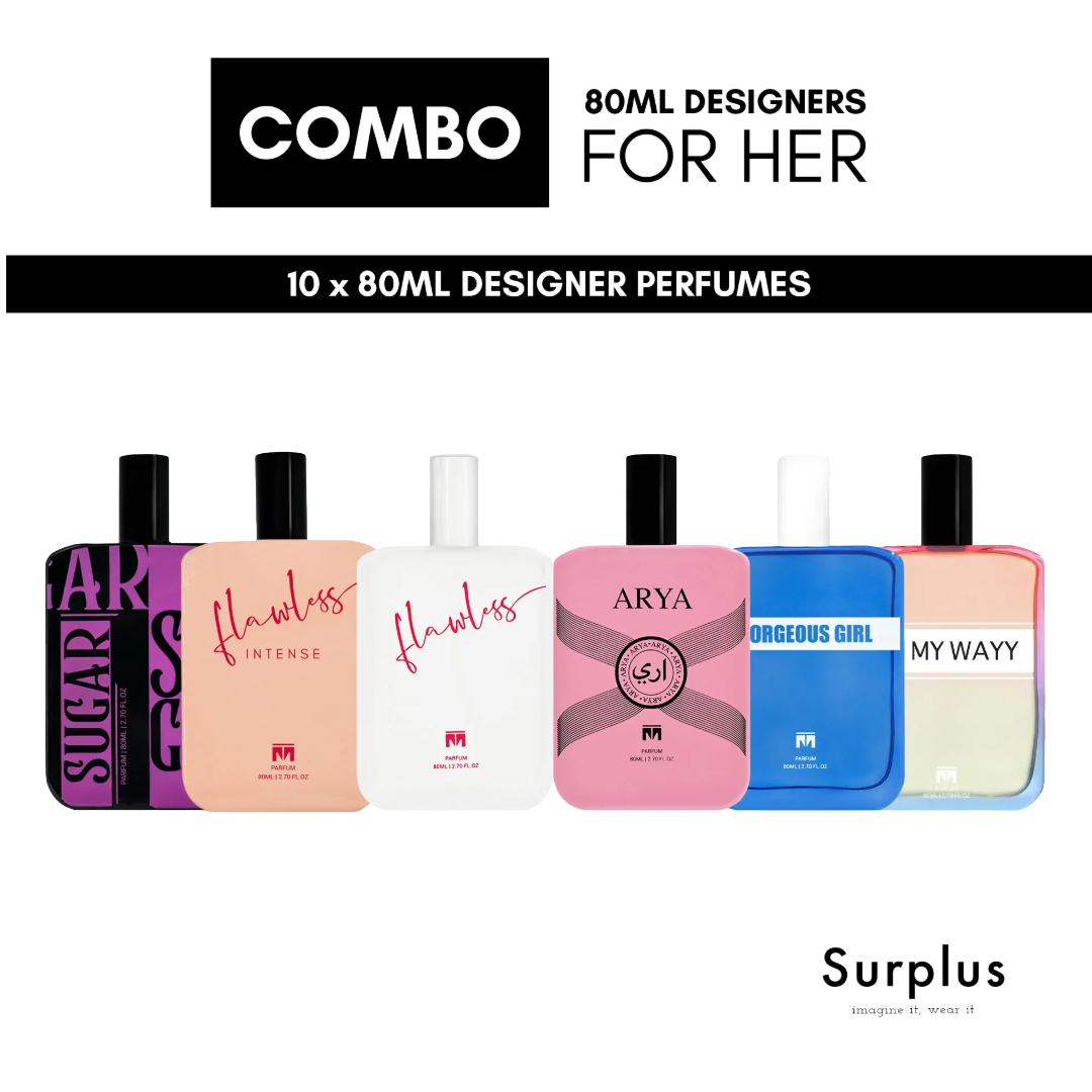 Combo For Her 10 x 80ML Designer Fragrances