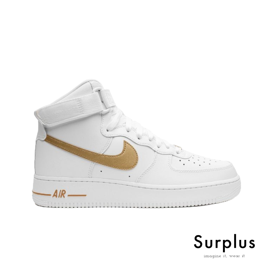 Nike Airforce 1 '07 High (White/Metallic Gold)