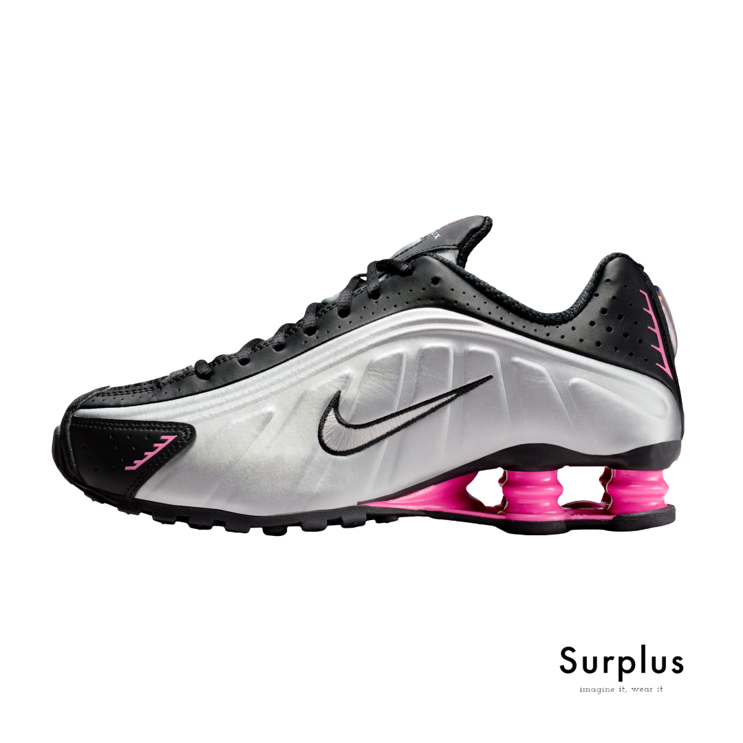 Nike Shox R4 Black/ Metallic Silver/Pink