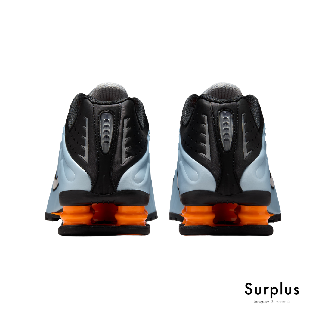 Nike Shox R4 Blue Tint /Metallic Silver/Total Orange
