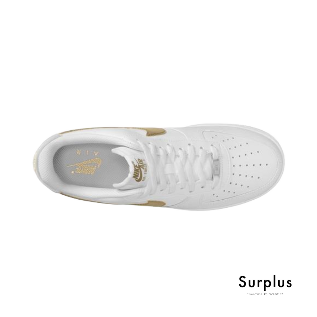 Nike Airforce 1 '07 White "Gold /Brown Swoosh"