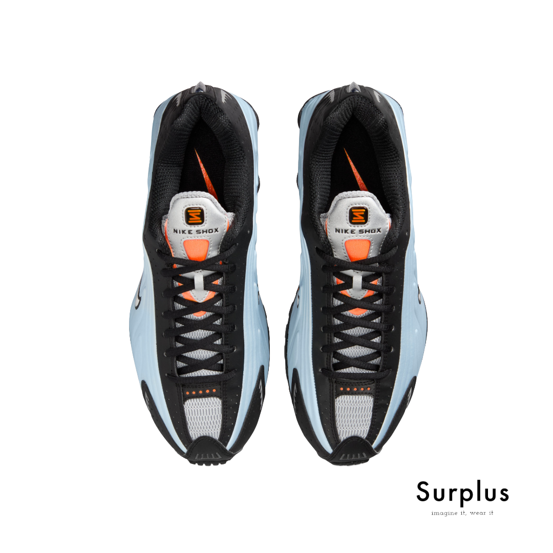 Nike Shox R4 Blue Tint /Metallic Silver/Total Orange