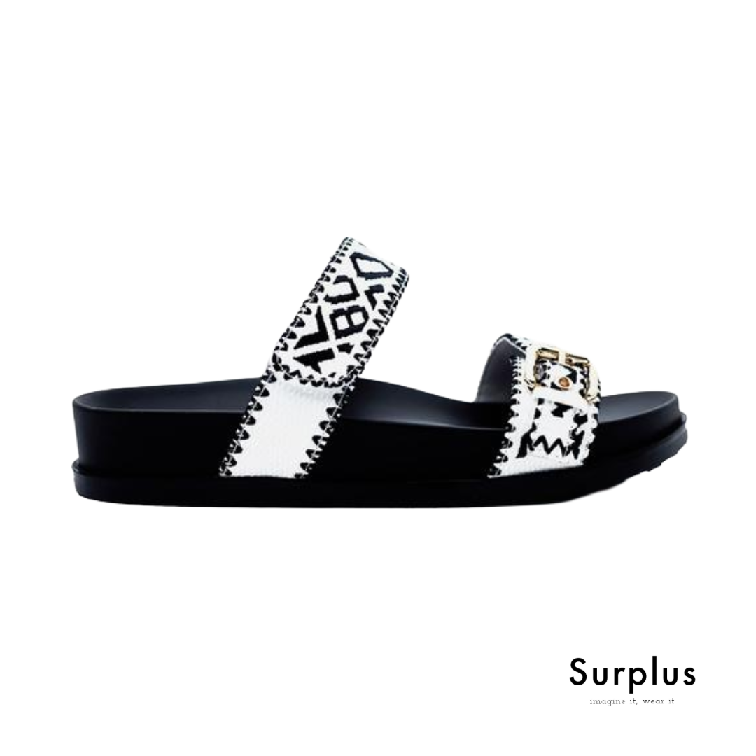 Culture Mule Sandals Black & White