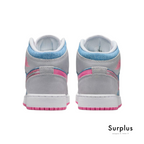 Jordan 1 Mid SE Denim Sequin (GS) Cobalt Bliss/ White/ Pink Glow