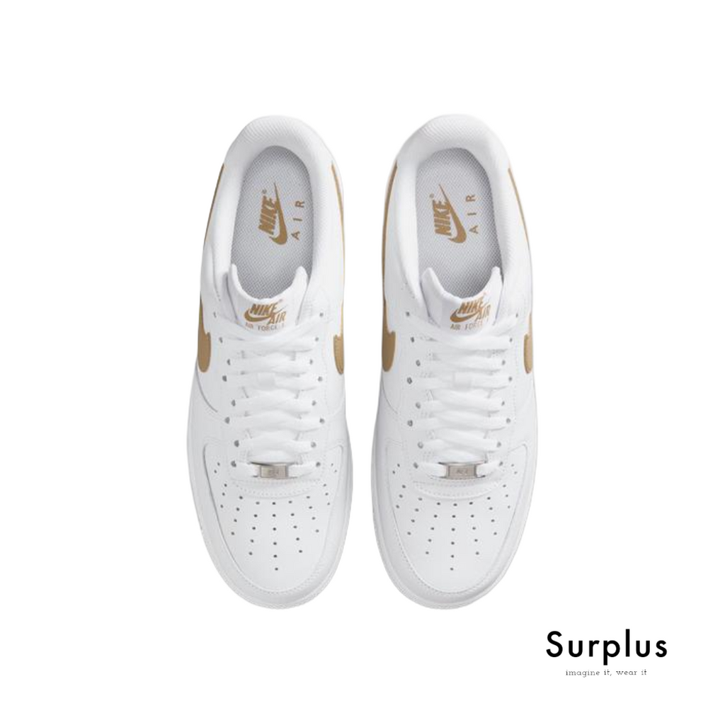 Nike Airforce 1 '07 White "Gold /Brown Swoosh"