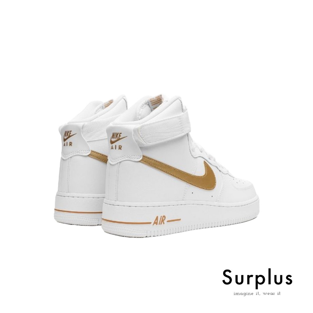 Nike Airforce 1 '07 High (White/Metallic Gold)