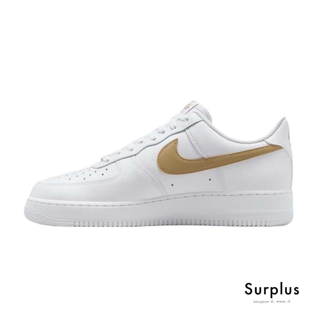 Nike Airforce 1 '07 White "Gold /Brown Swoosh"