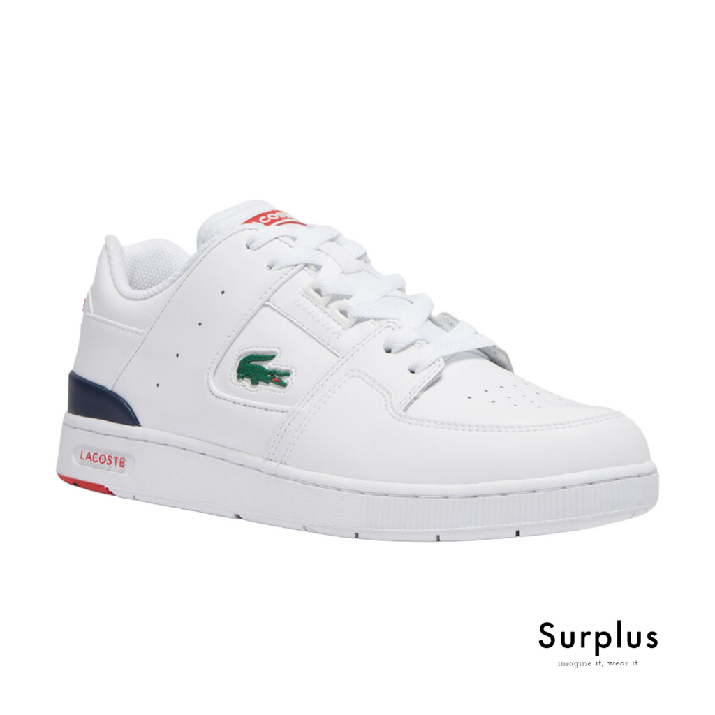 Lacoste Court Cage Leather White/Navy/Red