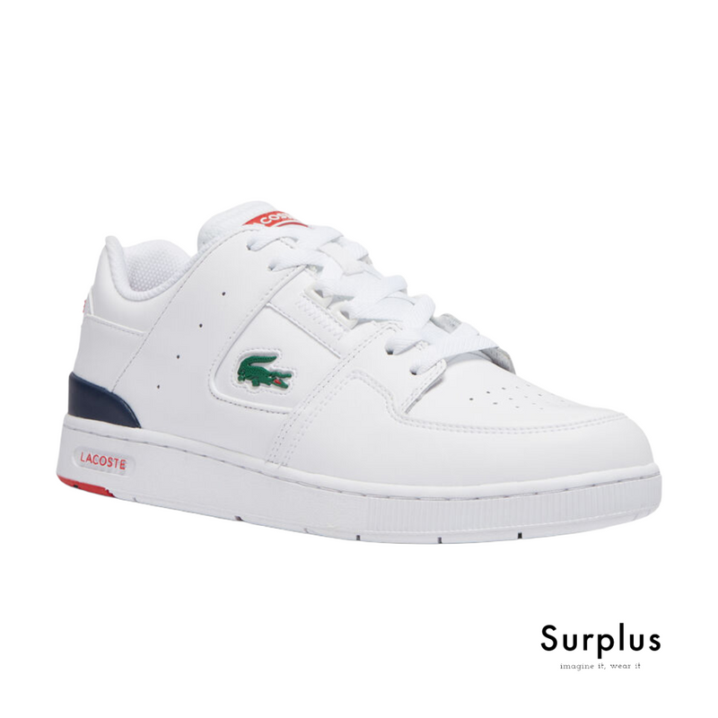 Lacoste Court Cage Leather White/Navy/Red
