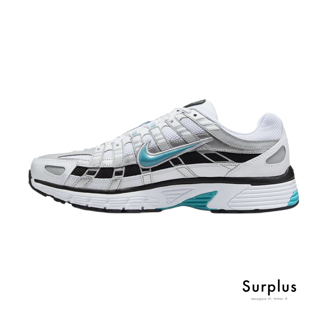 Nike P-6000 White /Metallic Silver/ Black/Dusty Cactus